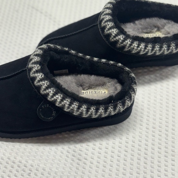 Fireside Dearform Grafton Genuine Shearling Clog Slipper W8 New - Picture 3 of 7